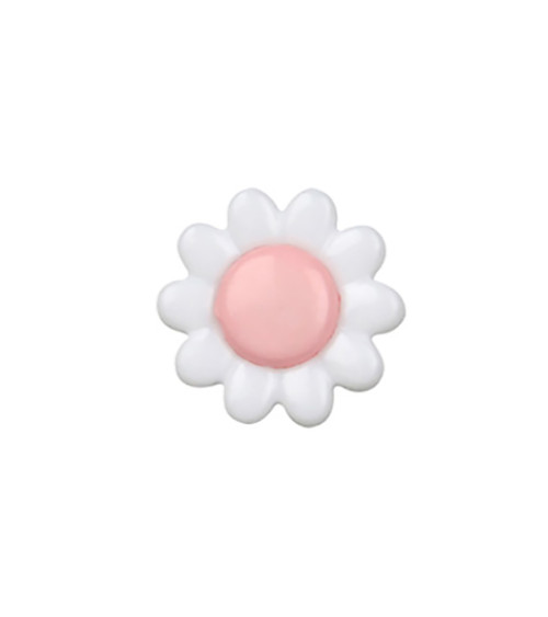 15mm baby pink daisy button