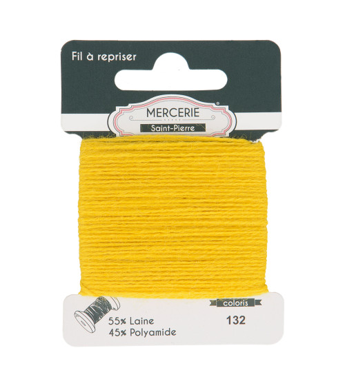 15m bright yellow wool darning thread