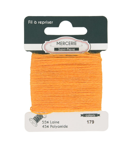 15m orange wool darning thread