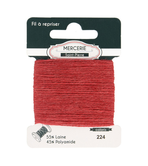 15m red wool darning thread