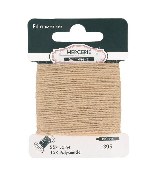 Filo da rammendo in lana 15m beige scuro