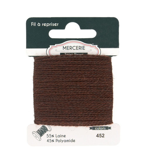 15m brown wool darning thread