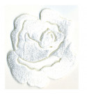 Ecusson thermocollant Rose blanc