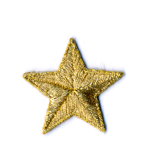 2.5 cm gold star badge