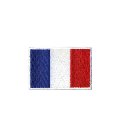 Embroidered flag badge 6.5cm x 4cm France