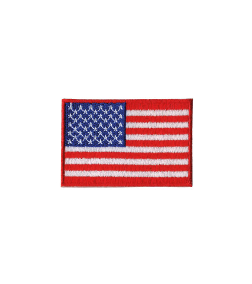 Embroidered flag badge 6.5cm x 4cm USA