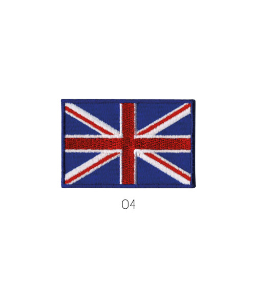 Embroidered flag badge 6.5cm x 4cm United Kingdom