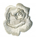 Ecusson thermocollant Rose gris