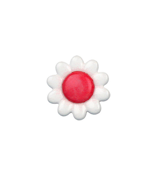 Set of 6 daisy buttons 15mm Red