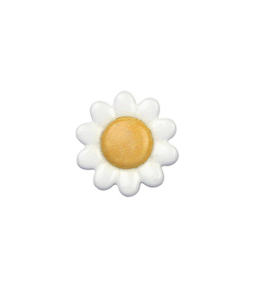 Set of 6 daisy buttons 15mm Yellow