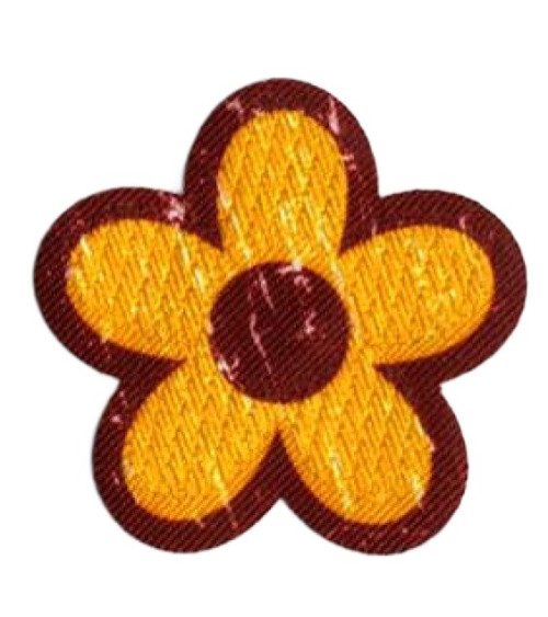 Pop Art flower motif badge