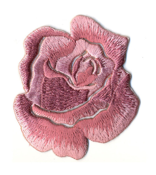 Pink Rose Iron-on Badge