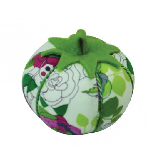 Green and pink spring print pin tomatoes