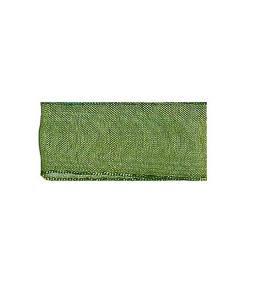 25m olive green polyamide muslin ribbon