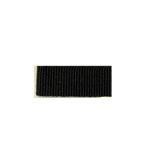 Bobina da 25 m di treccia effetto gros grain Nero