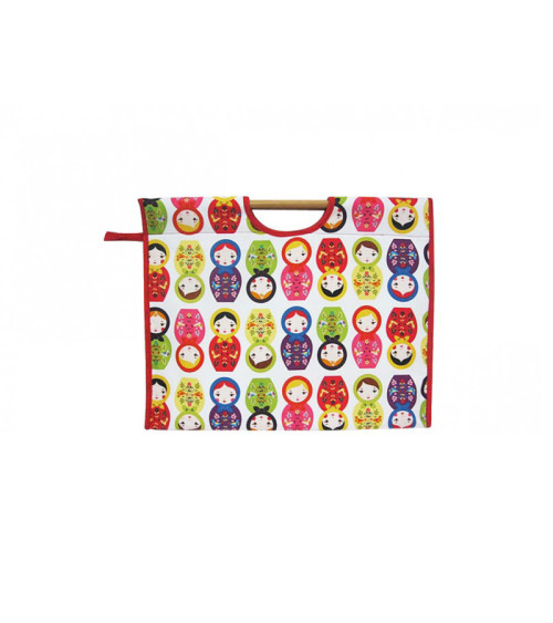 42cm Matryoshkas Quilted Fabric Knitting Bag