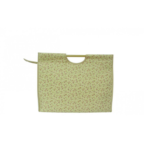 Borsa porta maglia in tessuto trapuntato 42 cm giallo liberty