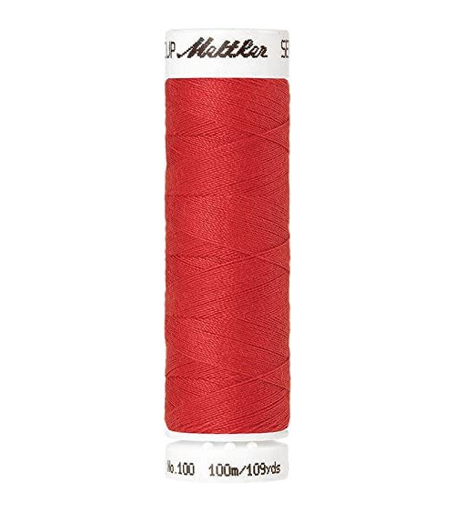 Filo da cucito in poliestere Mettler Amann 100 m Seralon rosso