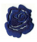 Ecusson thermocollant petite rose bleu