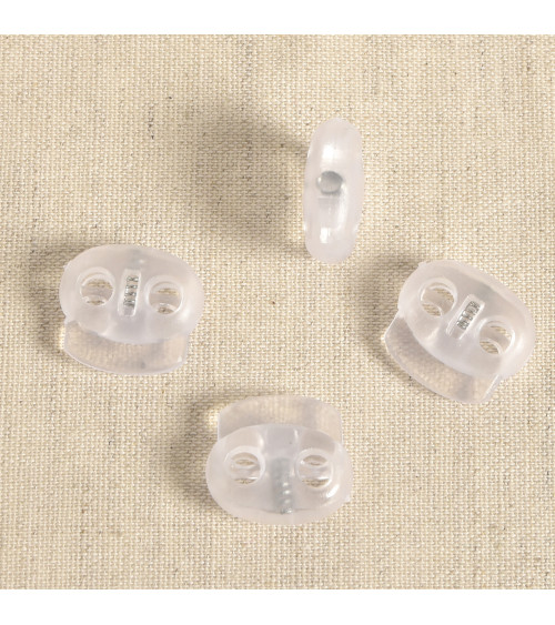 Oval Cord Clamp - 4pcs 1.9cm x 1.7cm Clear