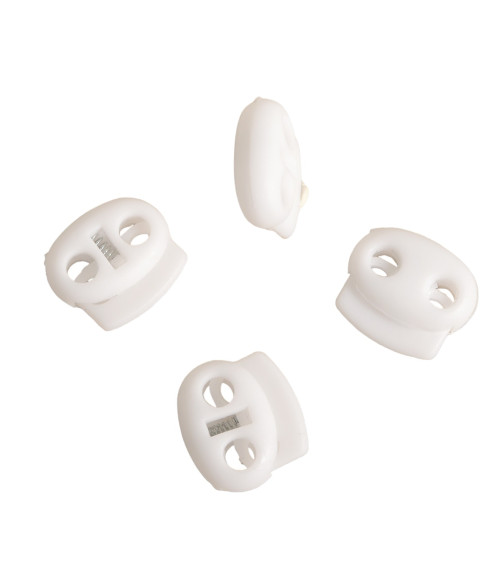 Morsetto per cavo ovale - 4 pezzi 1,9 cm x 1,7 cm bianco