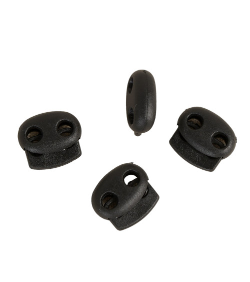 Morsetto per cavo ovale - 4 pezzi 1,9 cm x 1,7 cm nero