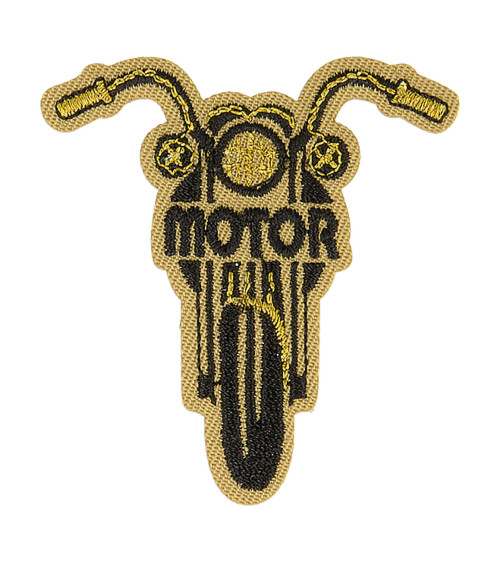 Iron-on motorcycle badge 5cm x 4.5cm