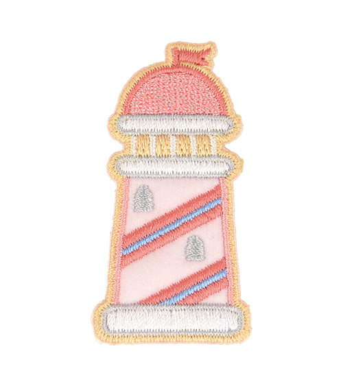 Baby lighthouse iron-on badge 5.5cm x 2.5cm