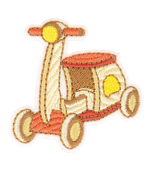 Iron-on patch wooden toy vespa 4cm x 4cm