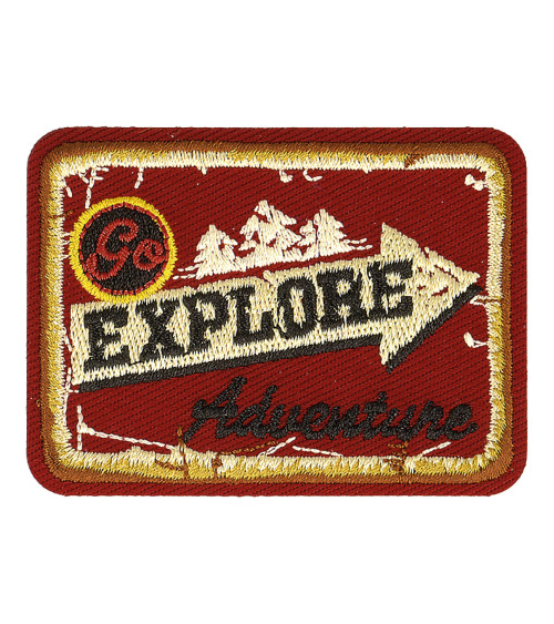 Parche termoadhesivo deportivo retro Go explore 6 cm x 5 cm