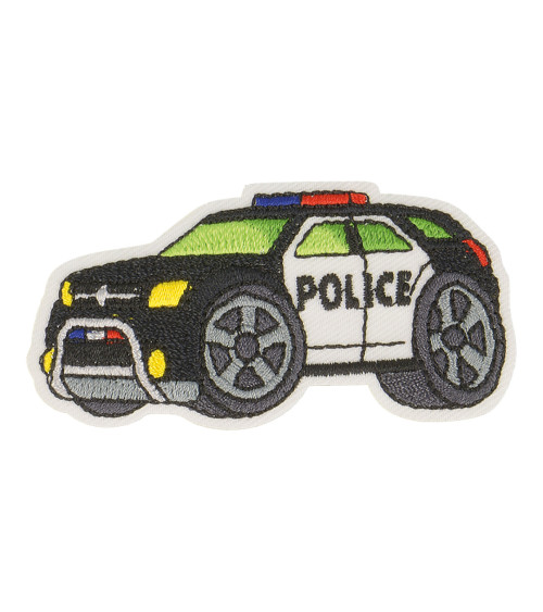 Parche termoadhesivo vehículo policial 5,5 cm x 3 cm