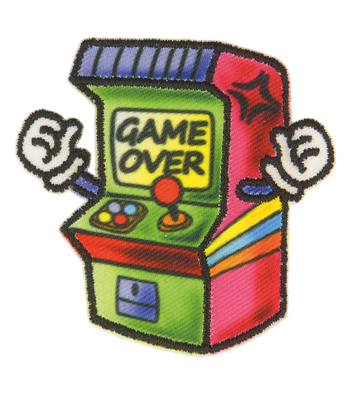 Fun arcade iron-on patch 5.5cm x 5.5cm