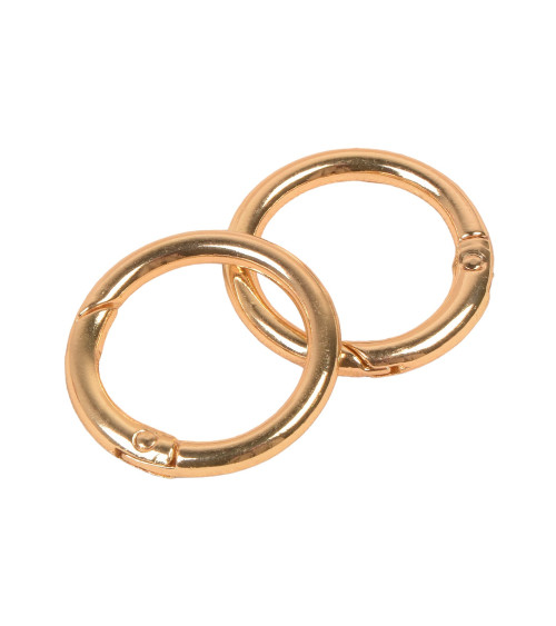 Set of 2 metal bag rings 33.4mm gold