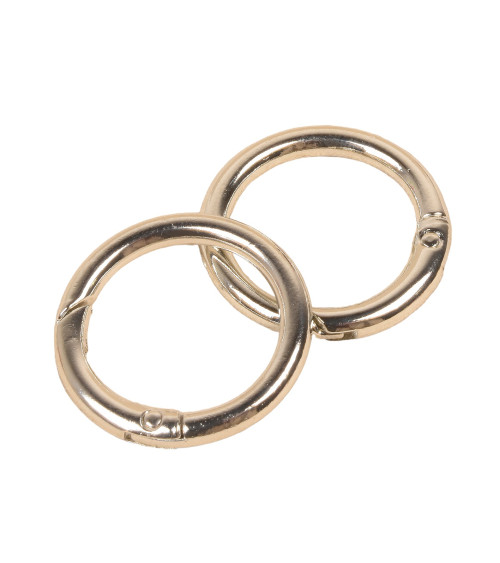 Set of 2 metal bag rings 33.4mm silver