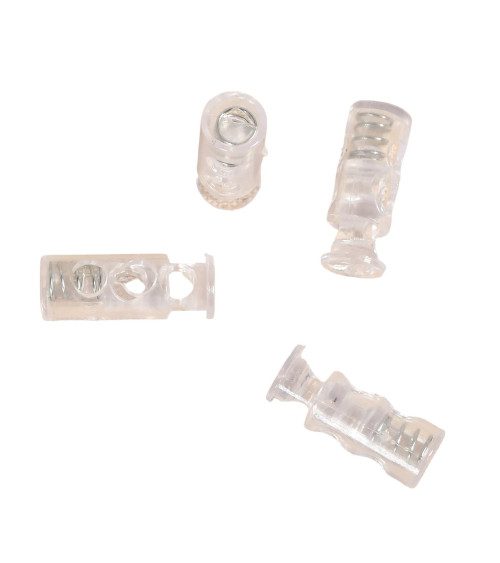 Set of 4 transparent 9x25mm cord clamps