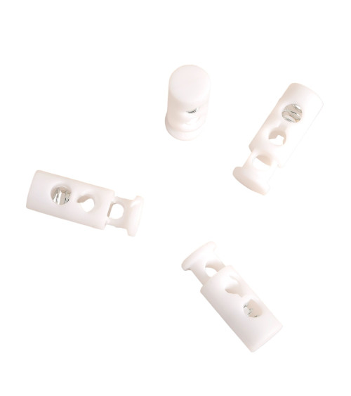 Set of 4 cord clamps 9x25mm white