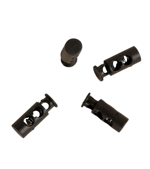 Juego de 4 abrazaderas para cordón 9x25mm negro