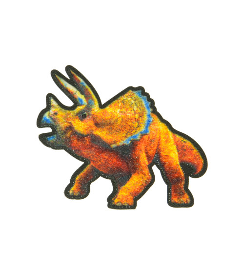 Triceratops-Dinosaurier-Aufnäher zum Aufbügeln, 6 x 4,5 cm