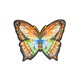 Ecusson thermocollant papillon dégradé orange 5.5x4.5cm