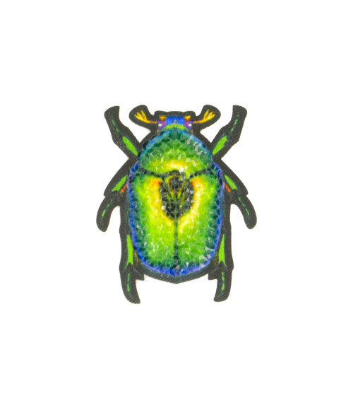 Iron-on insect scarab badge 5x4cm