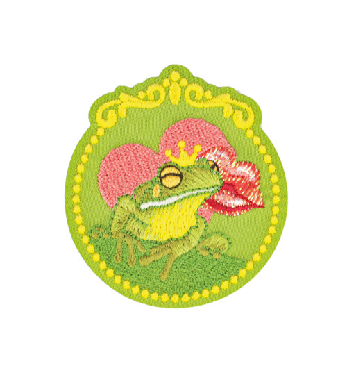 Iron-on patch fairy tale the princess and the frog 5.5x5cm