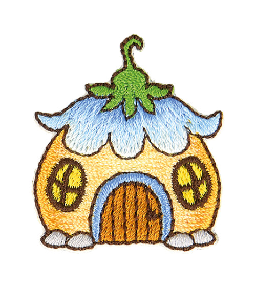 Pumpkin fairy iron-on badge 3x3cm