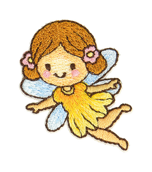 Iron-on patch fairy flying 4x3cm