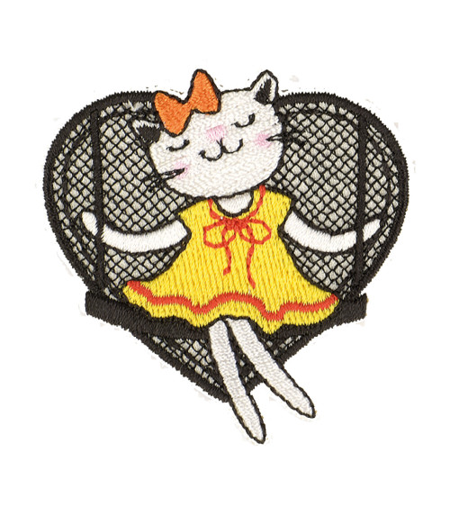 5x5cm cat iron-on badge