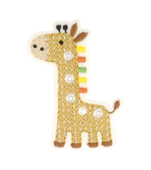 Giraffe iron-on badge 6x4.5cm