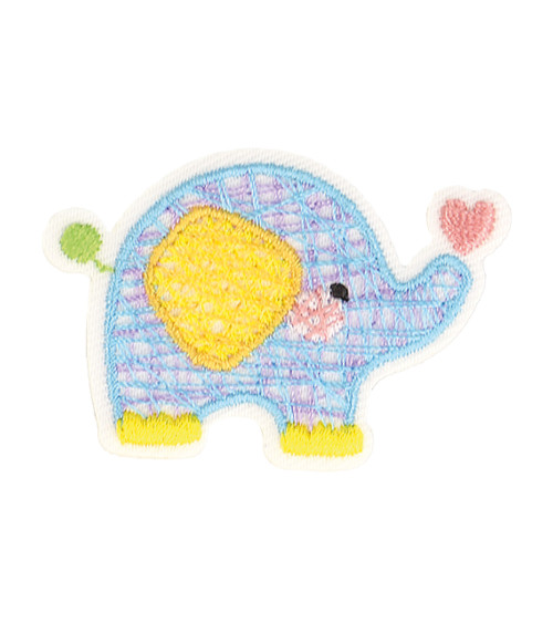 Iron-on badge pretty world of nature elephant 4x3cm