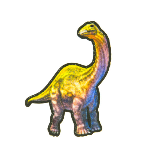 Set di 3 toppe termoadesive dinosauro brachiosauro 6,5x5 cm