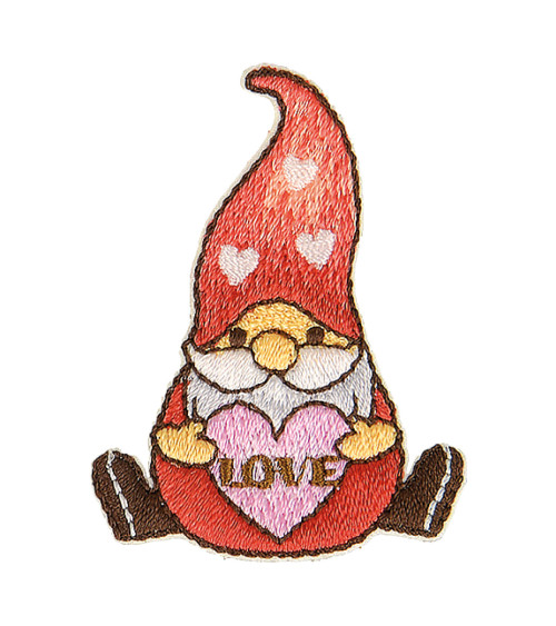 Set of 3 iron-on fairy dwarf love badges 4.5x3cm