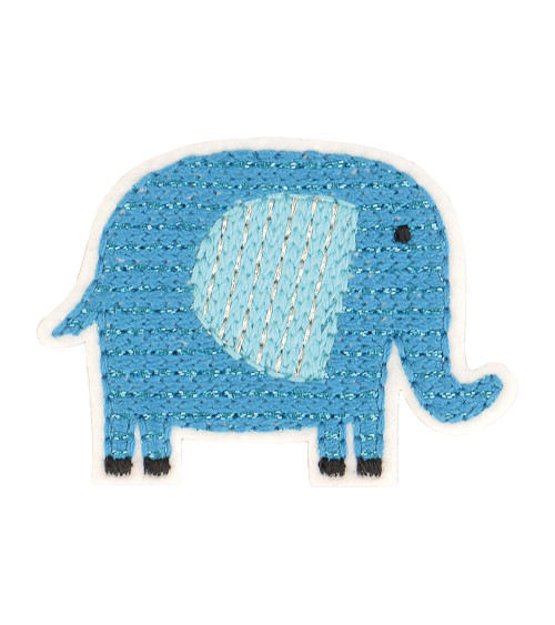 Set of 3 elephant iron-on patches 5.5x4cm