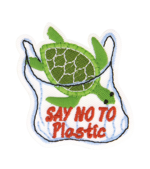 Set of 3 iron-on patches save the ocean turtle 4.6x4cm